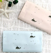 小鯨魚圖案嬰兒布料韓國製造半碼